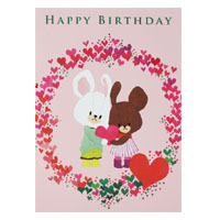 POST CARD
[024/ハートフル]
(HAPPY BIRTHDAY)